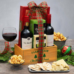 <? echo ($city) ?> Christmas Red Wine Gift Basket